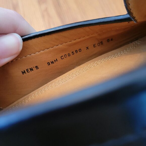 Cole Haan Black Leather Penny Loafers 9.5M Preppy Twee Academia Flat Strap - Picture 4 of 8